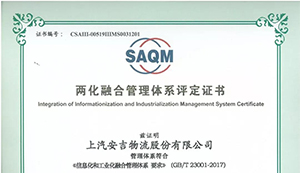 行业领先！上汽76net必赢官网通过“两化融合”管理体系评定！