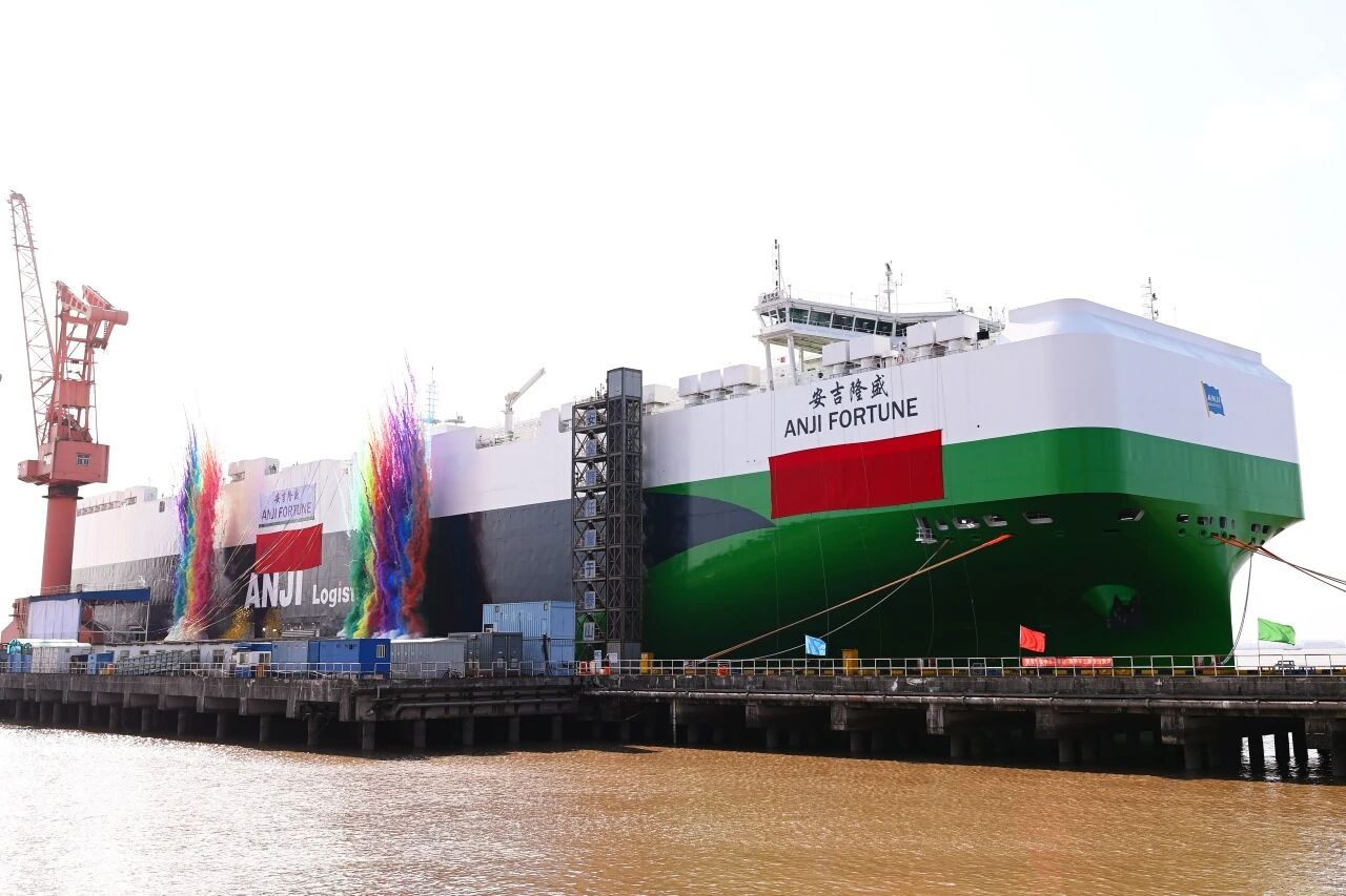 今年第八艘！9500车位滚装船“76net必赢官网隆盛”轮入列，76net必赢官网自营船队硬核护航“中国智造”